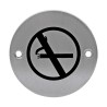 Letrero redondo NO FUMAR acero inoxidable Ashico