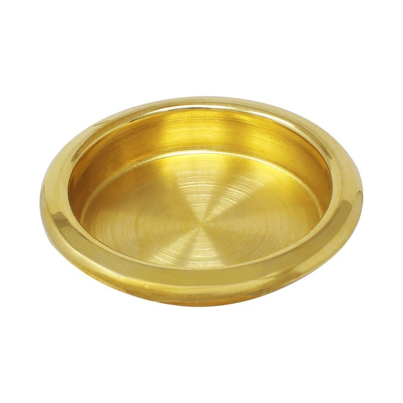 Jaladera redonda latón brillante #4