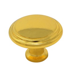 Jaladera botón Contemporáneo latón brillante 3847 Handy Home