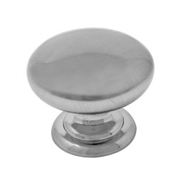 Jaladera botón contemporáneo níquel satinado 3817 Handy Home