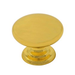 Jaladera botón Contemporáneo latón brillante 3816 Handy Home