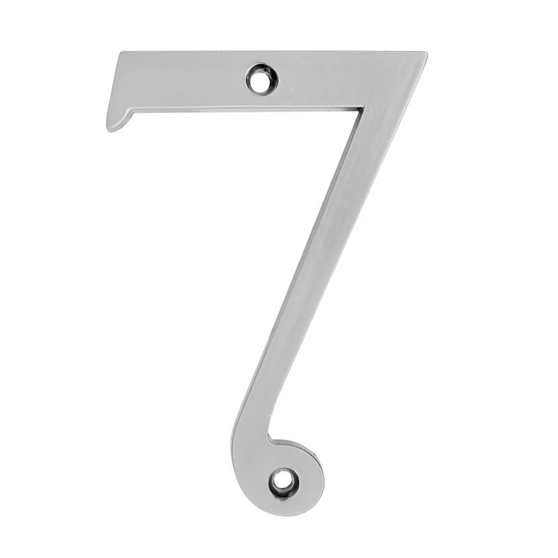 Número decorativo 7 de 4" niquel satinado Ashico