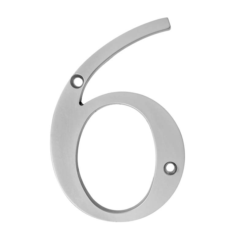 Número decorativo 6 y 9 4" niquel satinado Ashico