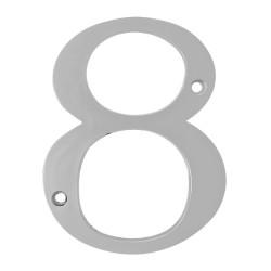 Número decorativo 8 de 4" niquel satinado Ashico