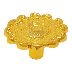 Jaladera botón Flor grande latón brillante 117233 Rish