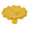 Jaladera botón Flor grande latón brillante 117233 Rish