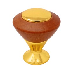 Jaladera pomo Nebula oro / madera 202 Ashico