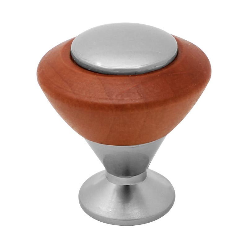 Jaladera pomo Nebula niquel satin / madera 200 Ashico