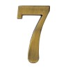Número decorativo #7 latón antiguo Ashico