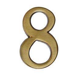Número decorativo #8 latón antiguo Ashico