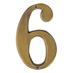 Número decorativo #6-9 latón antiguo Ashico