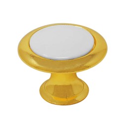 Jaladera botón nieve latón brillante 4239 Handy Home