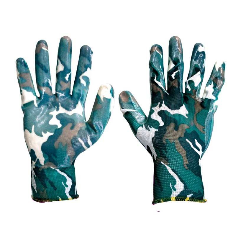 Guante palma de nitrilo camuflaje chico 8058 Lion Tools