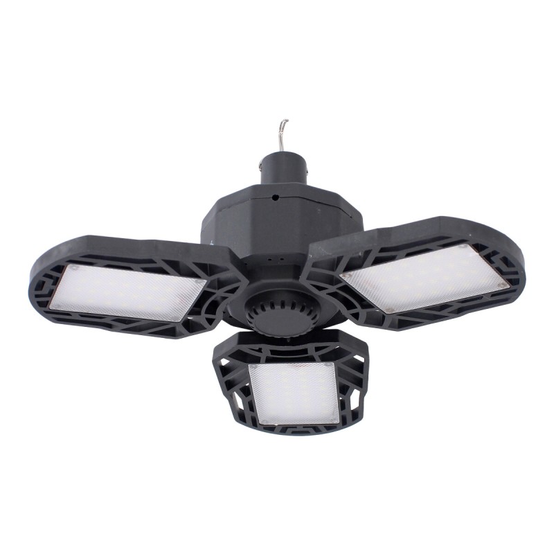 Lámpara solar recargable de emergencia tipo ventilador con 3 paneles 5 W 10729 Adir