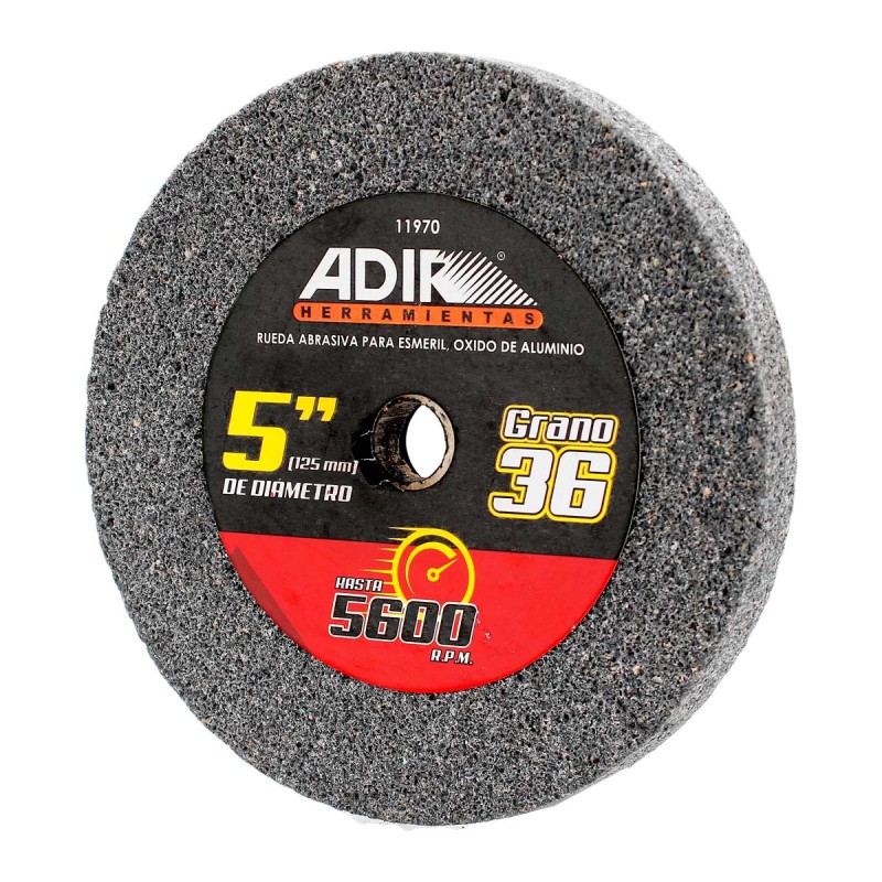 Rueda abrasiva para esmeril 5" grano 36 11970 Adir