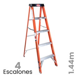 Escalera Tijera Fibra De Vidrio Pleg Akron 4 Escalones 81-55 90kg