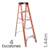 Escalera Tijera Fibra De Vidrio Pleg Akron 4 Escalones 81-55 90kg