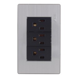 Placa con 3 contactos aterrizados Mayorca 9820 Adir