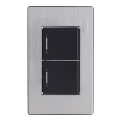 Placa con 2 apagadores de escalera Mayorca 9813 Adir