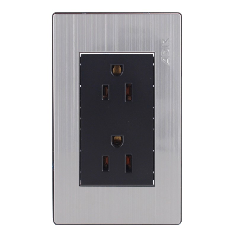 Placa con 2 contactos aterrizados Mayorca 9816 Adir