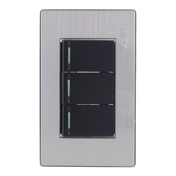 Placa con 3 apagadores de escalera Mayorca 9814 Adir