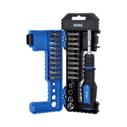 Kit de desarmadores, extensión y dados 26 piezas MRK-010 RORK