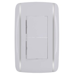 Placa con 2 apagadores de escalera Bali 9888 Adir