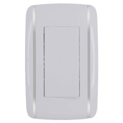 Placa con 2 apagadores sencillos Bali 9887 Adir