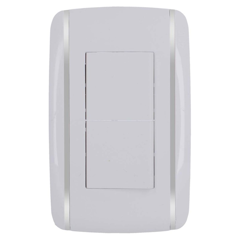 Placa con 2 apagadores sencillos Bali 9887 Adir