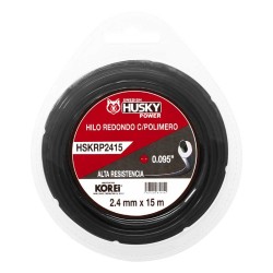 Hilo redondo negro para desbrozadora 2.4 mm x 15 metros HSKRP2415 Husky