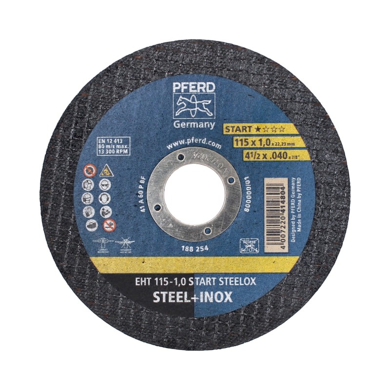 Disco de corte para acero inoxidable 4-1/2" START STEELOX PFERD