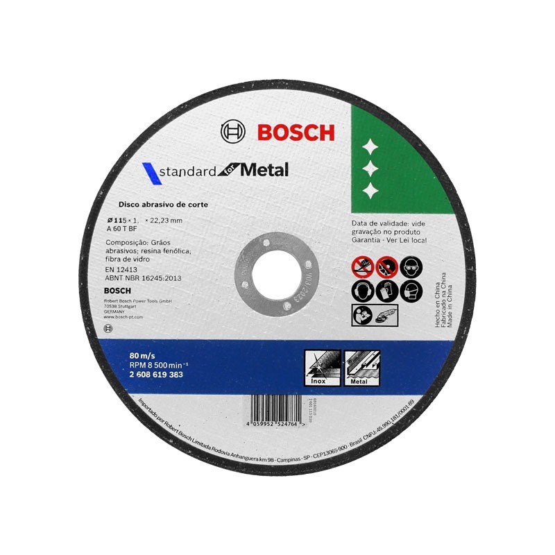 Disco abrasivo para cortes de metal 4-1/2" 2 608 619 383 Bosch