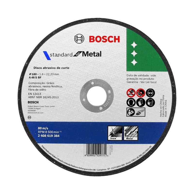 Disco abrasivo para cortes de metal 7" 2 608 619 384 Bosch