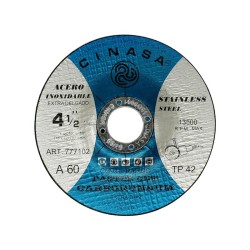 Disco para corte de acero inoxidable 4-1/2" 7102 Cinasa