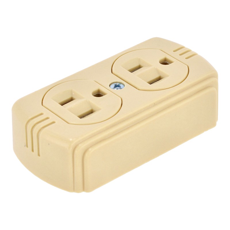 Contacto de sobreponer dúplex aterrizado 4307 Sanelec