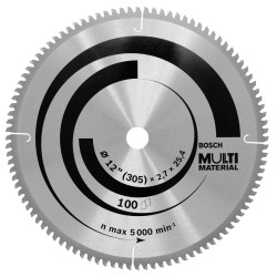 Disco sierra 100 dientes Multi Material 12" 2 608 642 206 Bosch