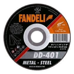 Disco para desbaste de metal 4-1/2" DD-401 Fandeli