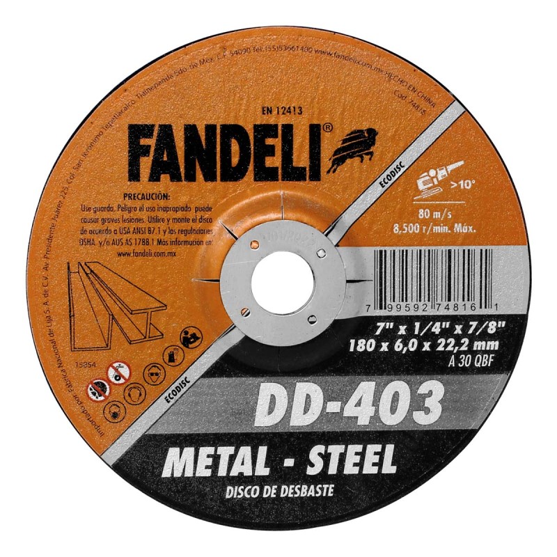 Disco para desbaste 7" DD403 Fandeli