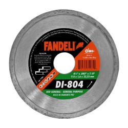 Disco diamantado de 4 1/2" para corte continuo 72961 Fandeli
