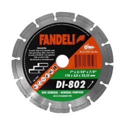 Disco diamantado de 7" para corte segmentado 72959 Fandeli