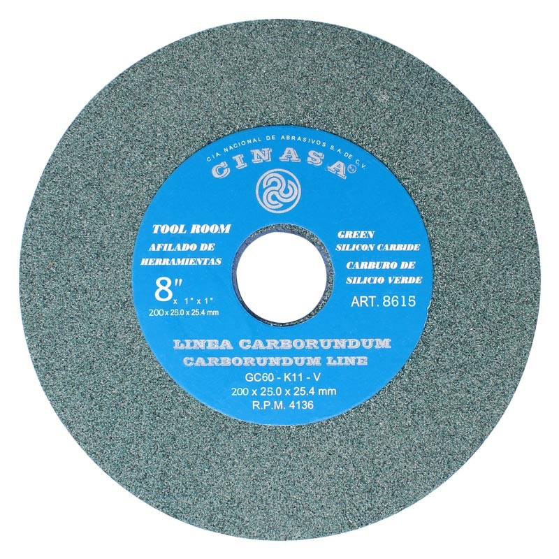 Piedra para esmeril 8" grano 60 8615 Cinasa Piedra para esmeril 8" grano 60 8615 Cinasa