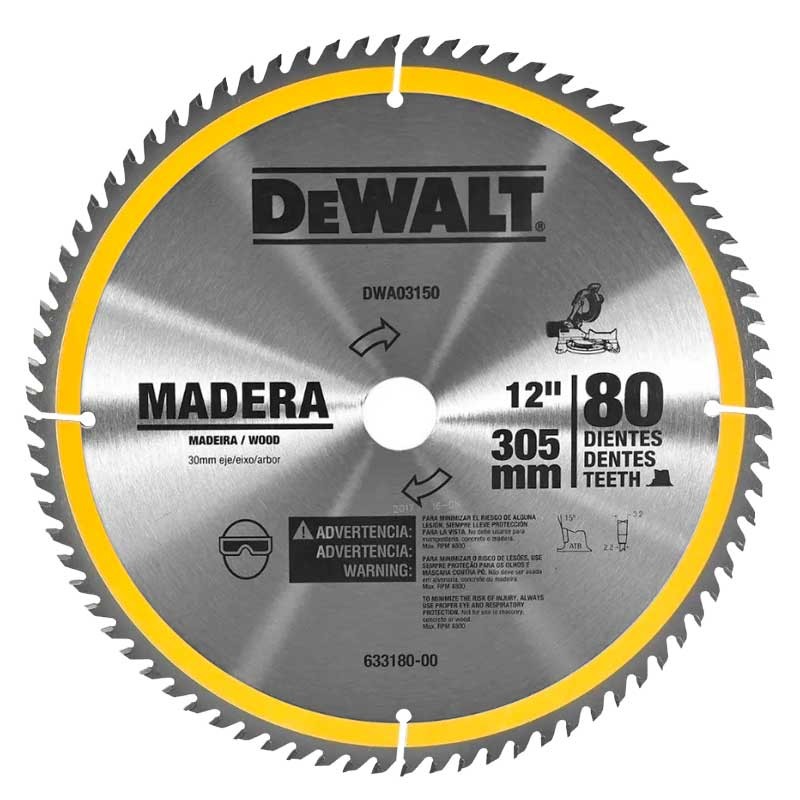 Disco sierra 12" x 80 DW03150 Dewalt