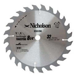 Disco sierra 32 dientes carburo de tungsteno 8-1/4"