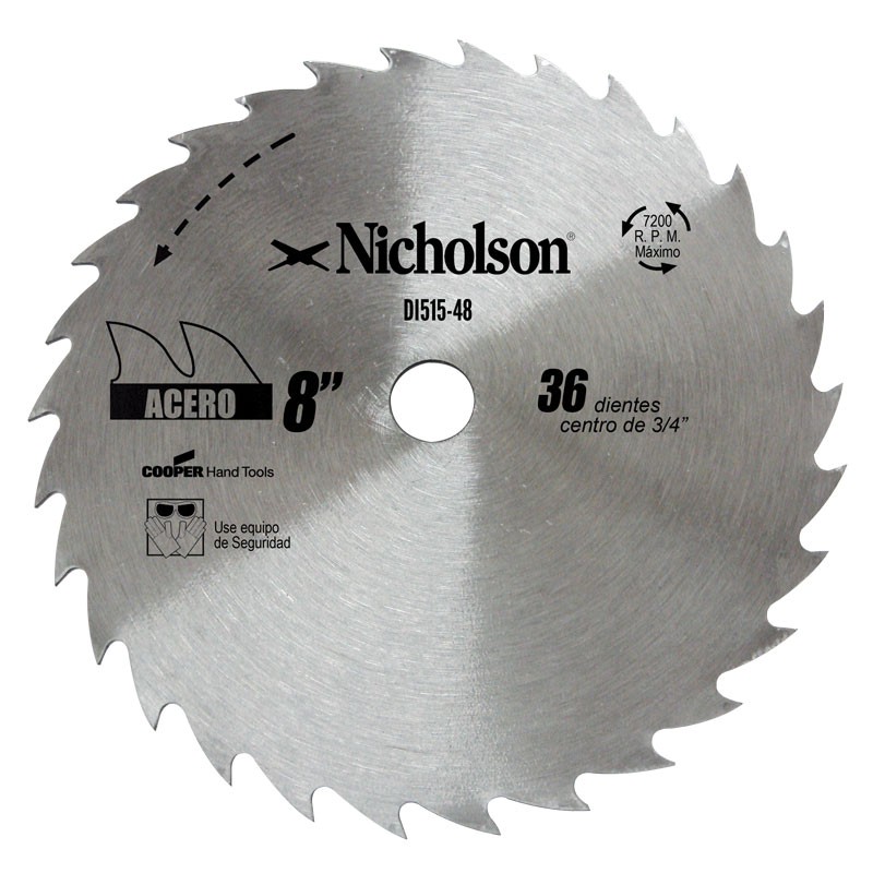 Sierra circular de diente grueso 8" Nicholson Sierra circular de diente grueso 8" Nicholson