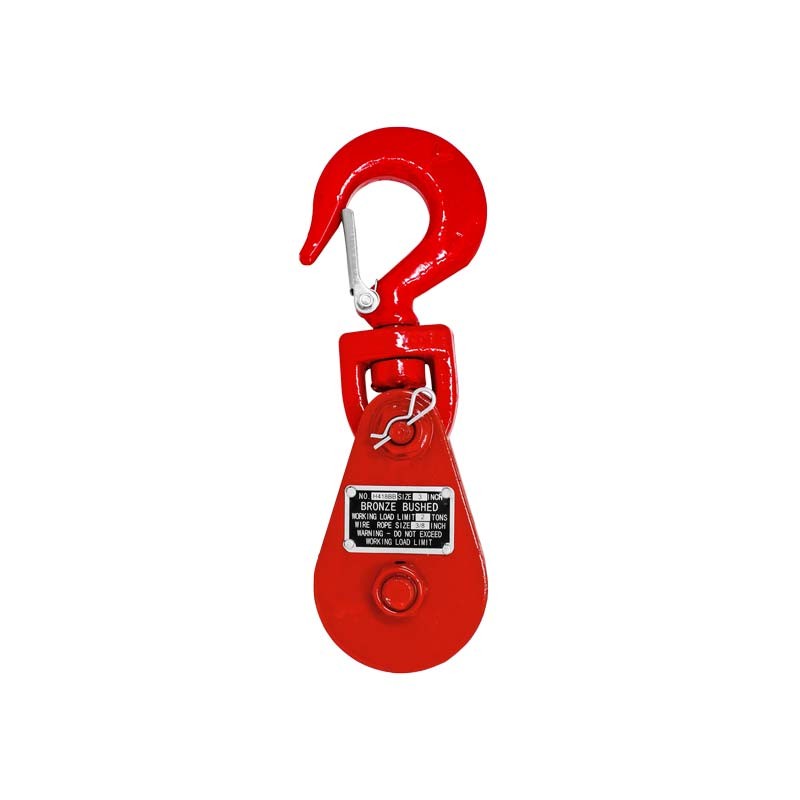 Polea giratoria pasteca de 3" para 2 tons. con gancho y seguro 3/8" 274160 OBI