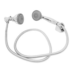 Regadera tipo teléfono cromada multichorros