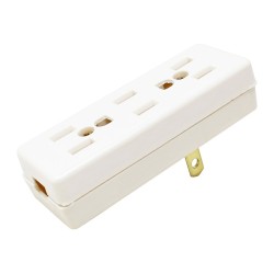 Clavija triple aterrizada de baquelita 5553 Adir