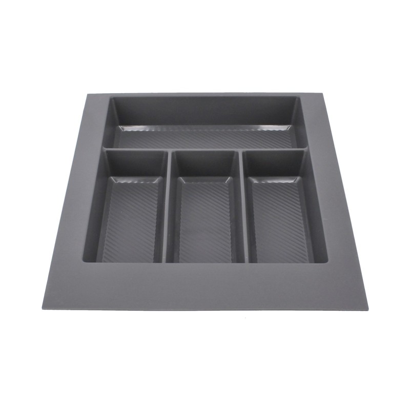 Organizador de cubiertos de 4 compartimentos chico gris Herrasa