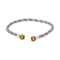 Manguera de aluminio de 60 cm para gas con conexiones de latón 1300 Adir