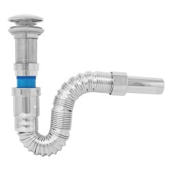 Céspol flexible para lavabo cromado con contra Push SF-70020 IML